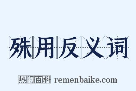 殊用反义词是什么意思的图片